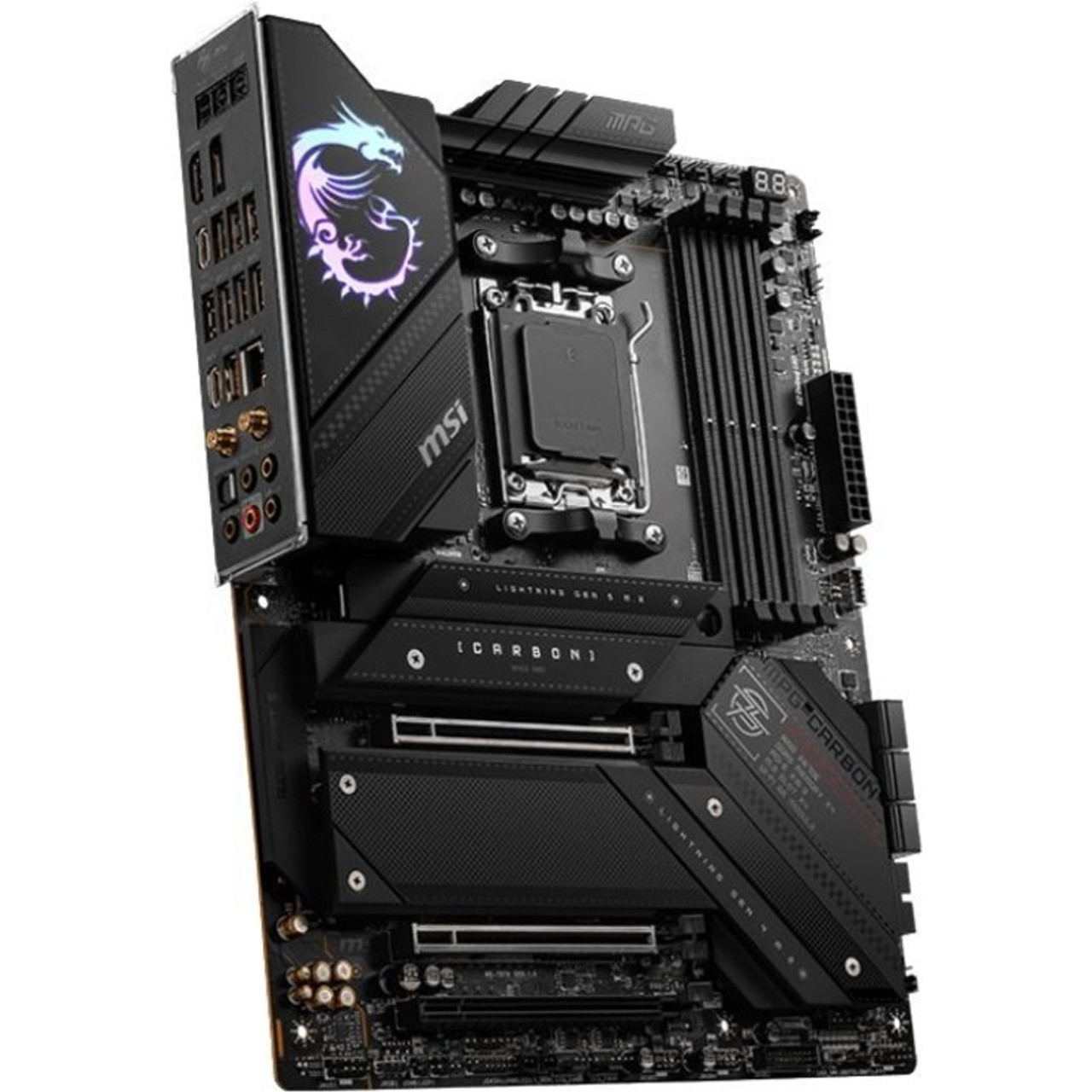 MSI MPG X670E CARBON WIFI Gaming Desktop Motherboard - AMD X670 Chipset - Socket AM5 - ATX - Ryzen 5, Ryzen 7, Ryzen 9 Processor - 128 (X670ECARBWIFI)