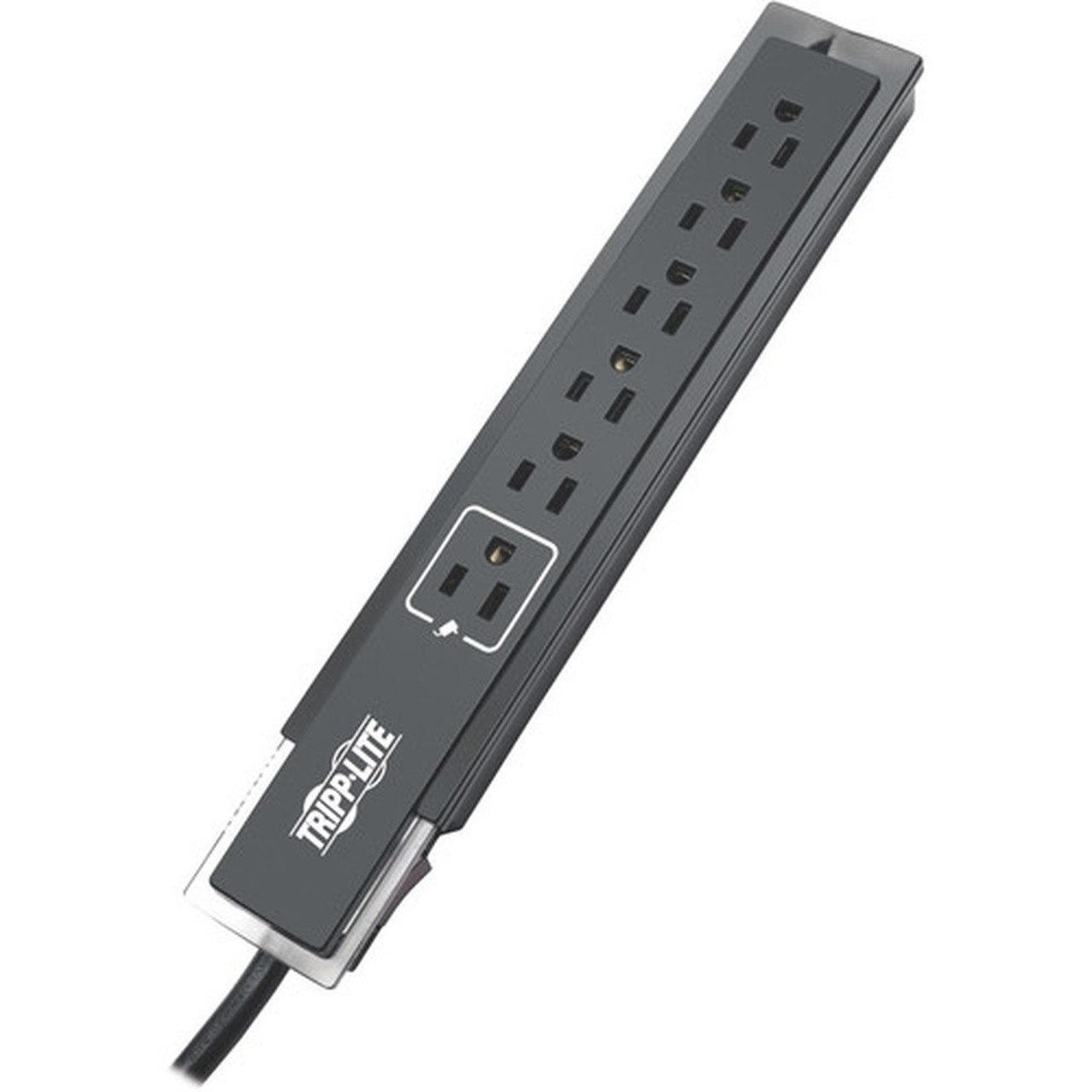 Tripp_Lite_Protect_It_6-Outlet_Surge_SuppressorProtector_-_6_x_NEMA_5-15R_-_180_kVA_-_1440_J_-_120_V_AC_Input_-_PhoneDSL_TLP606SSTELB