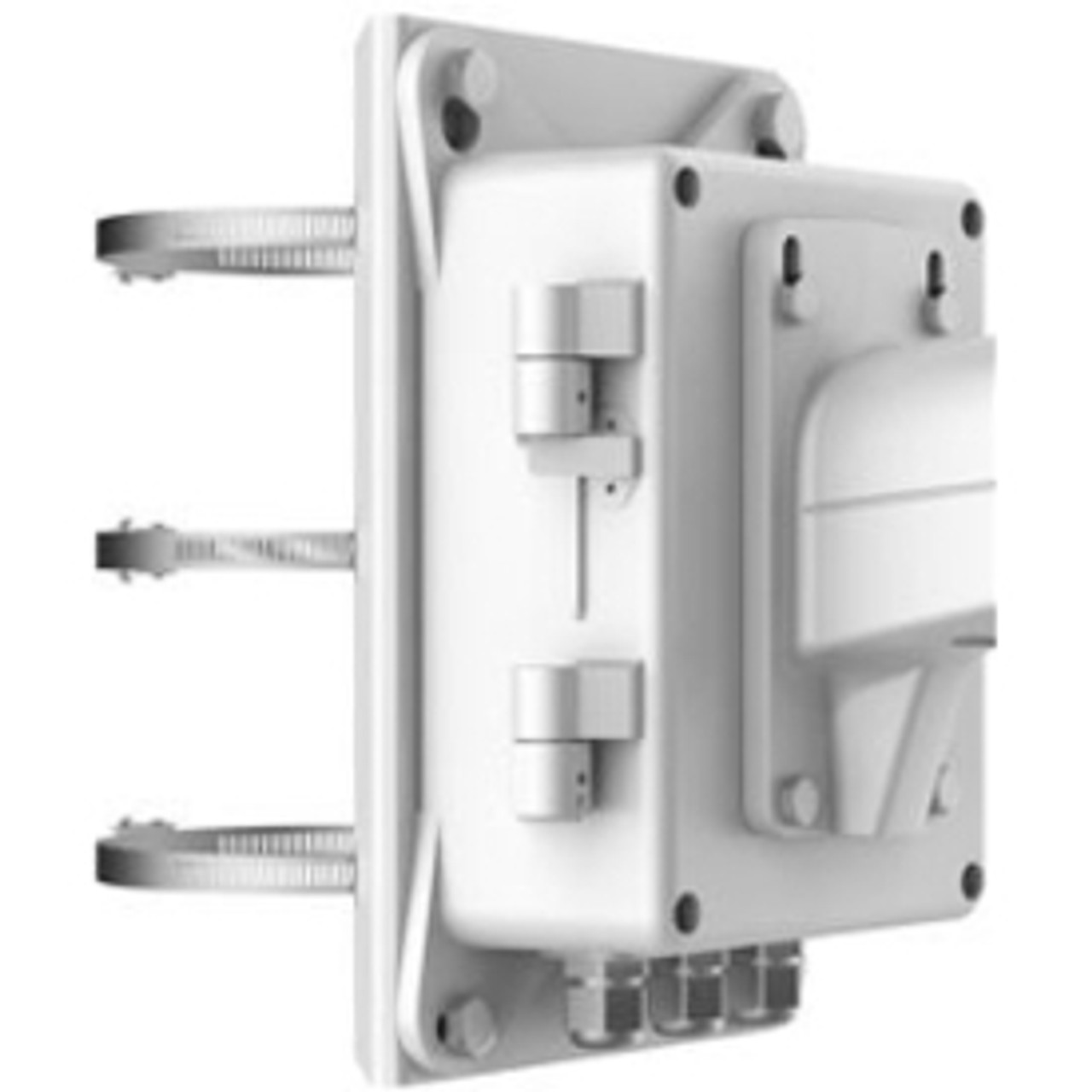 Hikvision DS-1602ZJ-BOX-POLE Pole Mount for Surveillance Camera - White - 22.05 lb (10000 g) Load Capacity (DS-1602ZJ-BOX-POLE)