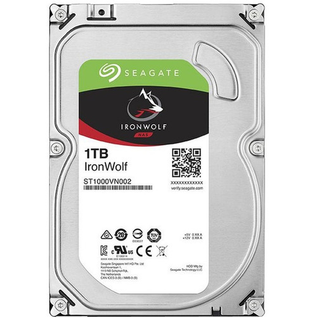 Seagate IronWolf ST1000VN002 1 TB Hard Drive - 3.5" Internal - SATA (SATA/600) - 5900rpm - 64 MB Buffer - 3 Year Warranty (ST1000VN002)