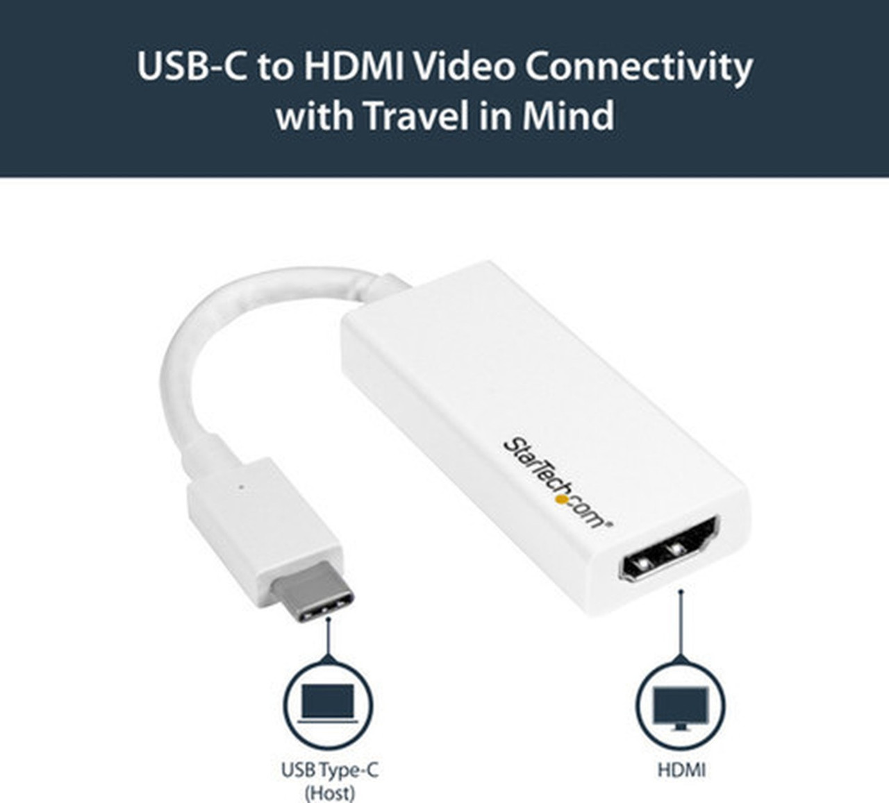 StarTechcom_USB_C_to_HDMI_Adapter_-_White_-_4K_60Hz_-_Thunderbolt_3_Compatible_-_USB_Type_C_to_HDMI_Dongle_Converter_CDP2HD4K60W_-_CDP2HD4K60W