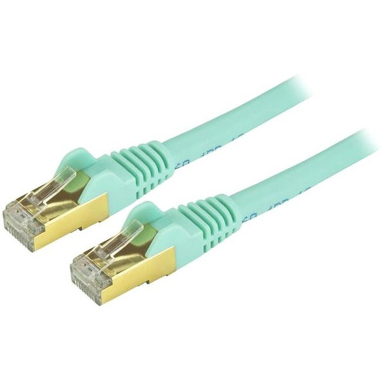 StarTechcom_12ft_Aqua_Cat6a_Shielded_Patch_Cable_-_Cat6a_Ethernet_Cable_-_12_ft_Cat_6a_STP_Cable_-_Snagless_RJ45_Ethernet_Cord_-_12_-_C6ASPAT12AQ