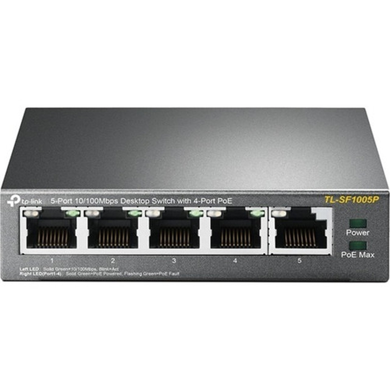 TP-LINK_5-Port_10100Mbps_Desktop_Switch_with_4-Port_PoE_-_5_Ports_-_2_Layer_Supported_-_Twisted_Pair_-_Desktop_-_5_Year_Limited_TL-SF1005P