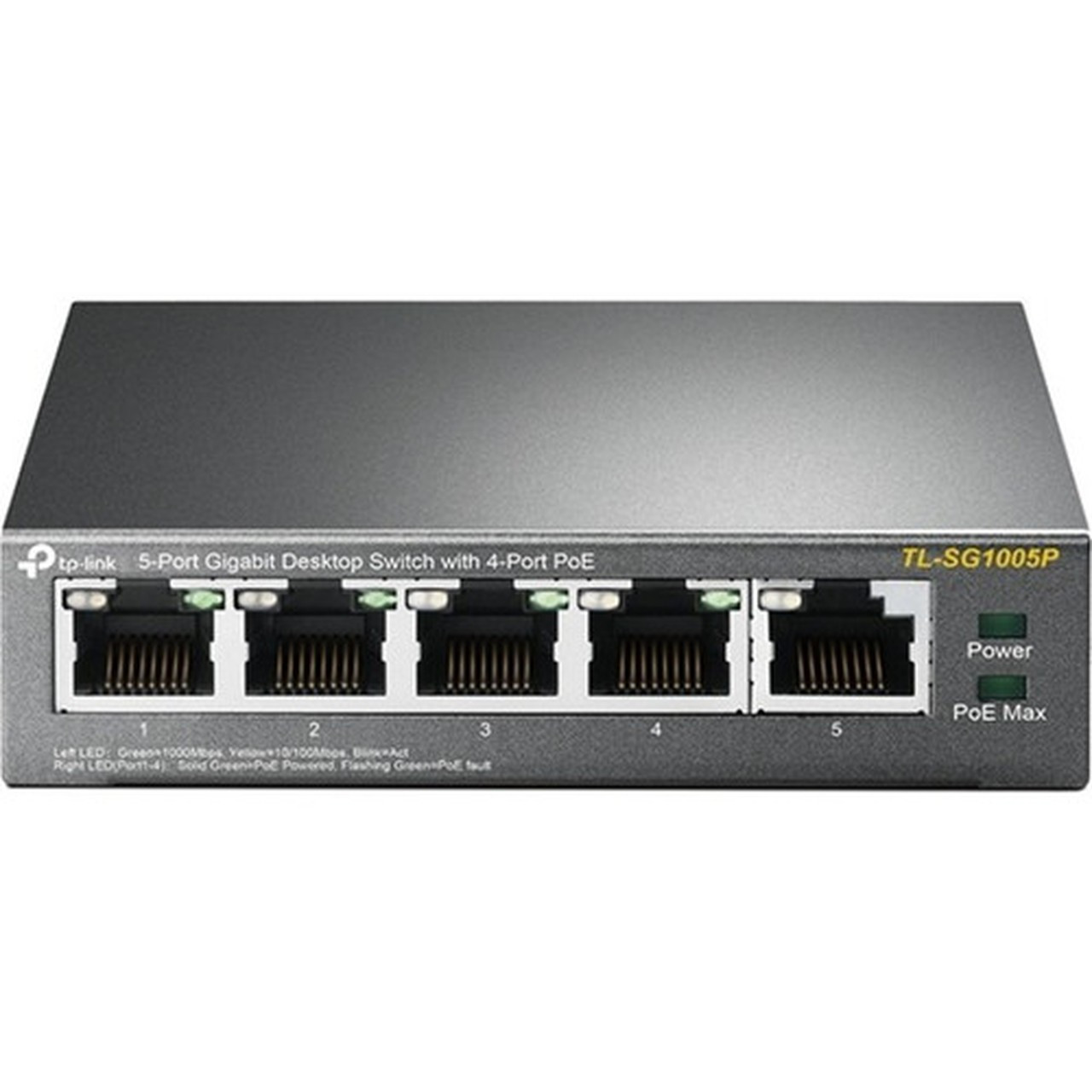 TP-LINK_5-Port_Gigabit_Desktop_Switch_with_4-Port_PoE_-_5_Ports_-_2_Layer_Supported_-_Twisted_Pair_-_Desktop_-_Lifetime_Limited_TL-SG1005P