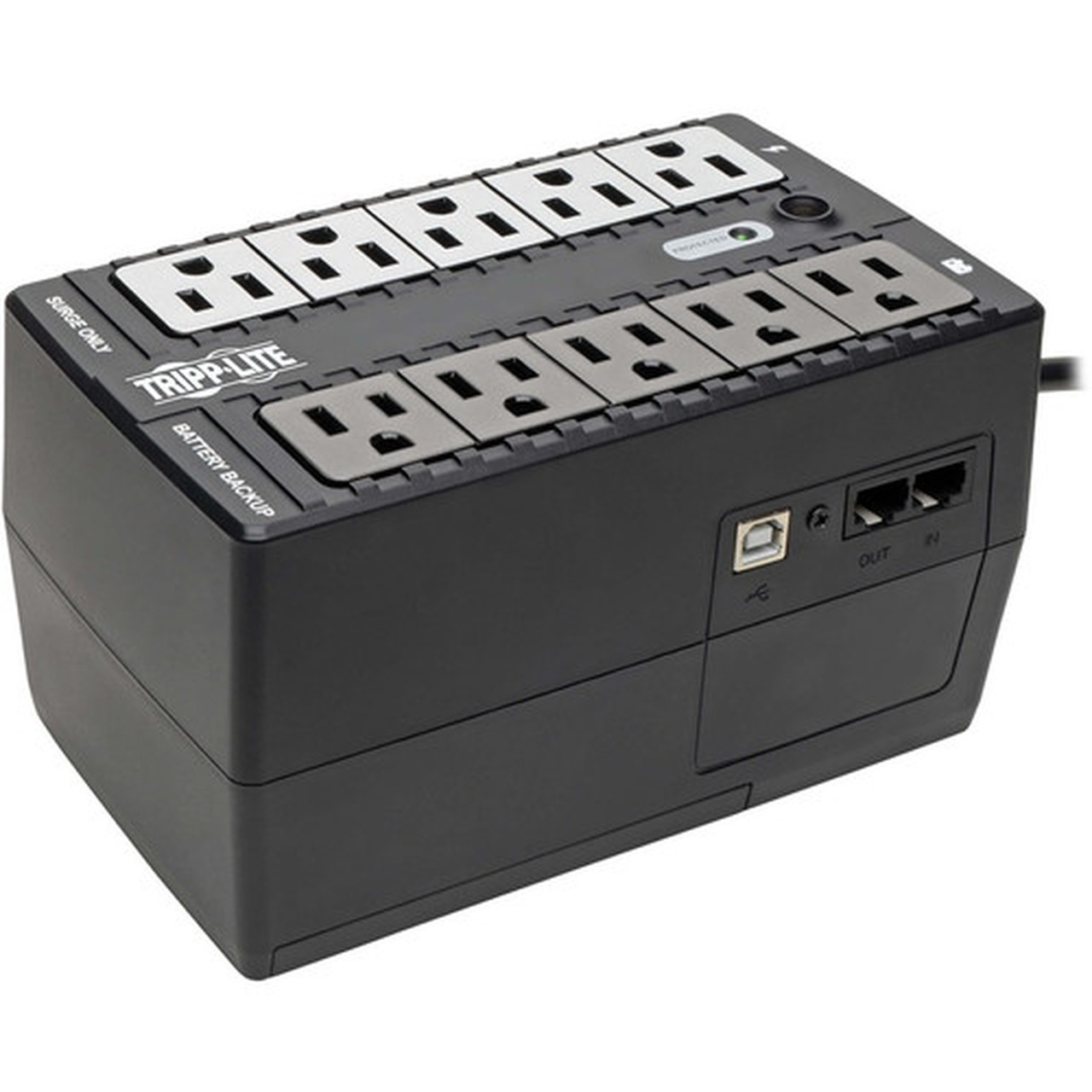 Tripp Lite Internet Office INTERNET550U 550VA UPS - Ultra-compact DesktopTowerWall Mount - 650 Hour Recharge - 120 Minute Stand-by INTERNET550U