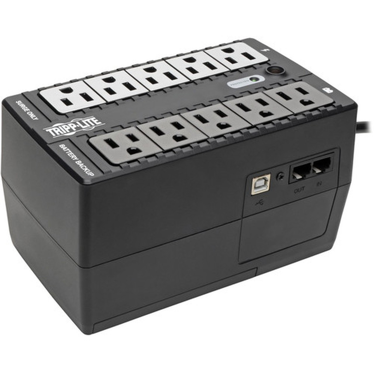 Tripp Lite Internet Office INTERNET550U 550VA UPS - Ultra-compact DesktopTowerWall Mount - 650 Hour Recharge - 120 Minute Stand-by INTERNET550U