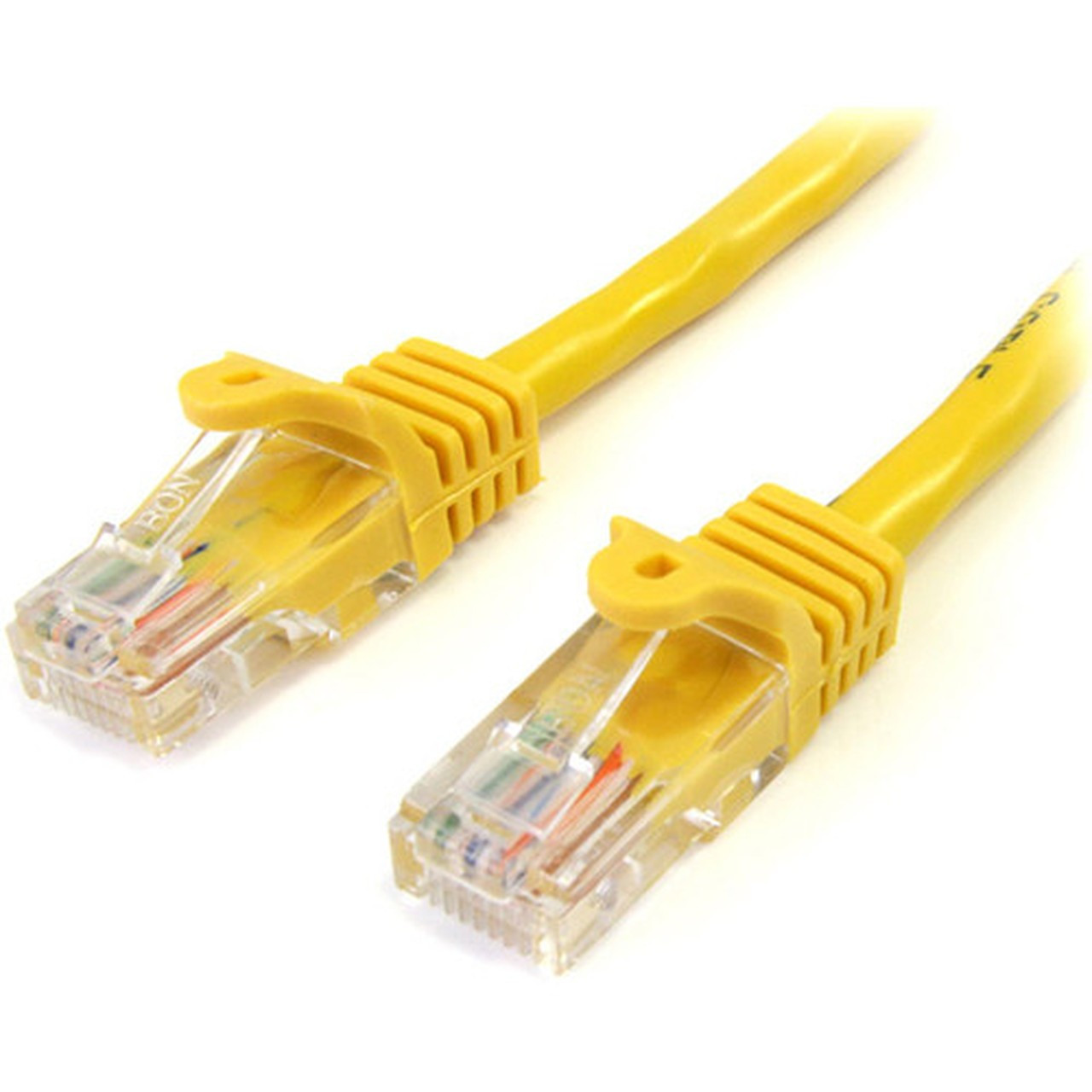 StarTechcom 10 ft Yellow Snagless Cat5e UTP Patch Cable - Category 5e - 10 ft - 1 x RJ-45 Male - 1 x RJ-45 Male - Yellow 45PATCH10YL