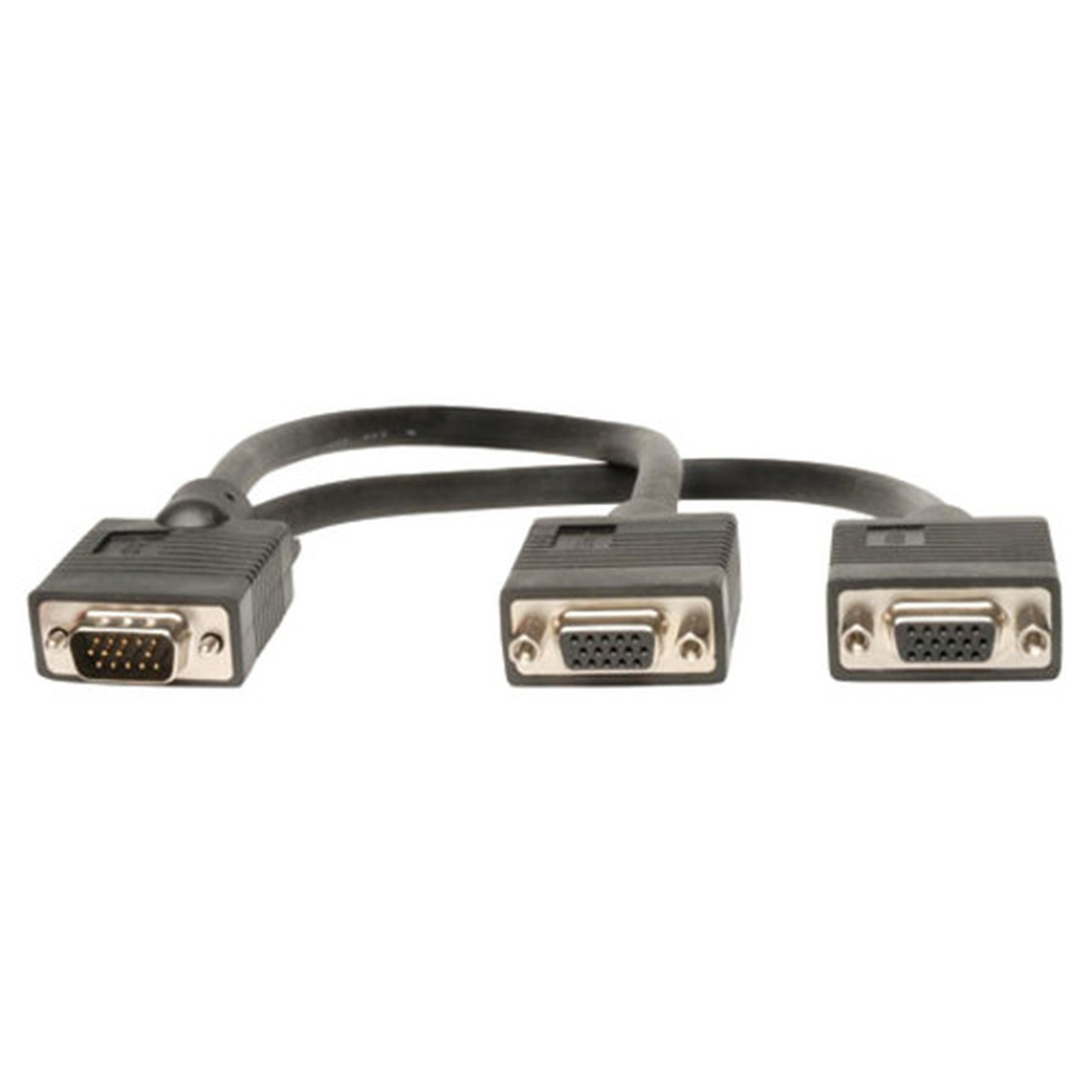Tripp Lite 1ft VGA Monitor Y Splitter Cable HD15 M2xF 1 - HD-15 Female - HD-15 Male - 3048cm P516-001