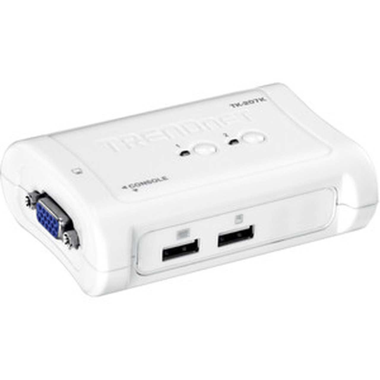 TRENDnet 2-Port USB KVM Switch Kit - 2 x 1 - 2 x HD-15 Video 2 x Type A USB TK-207K