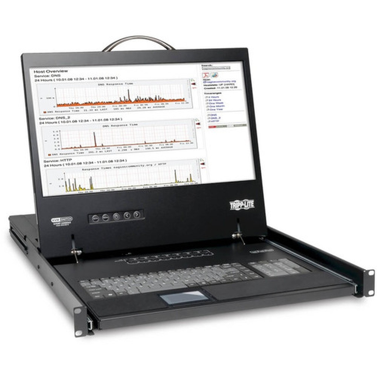 Tripp Lite NetController 19 8-Port VGA Console KVM Switch - Steel Housing - 8 Computers - 19 Active Matrix TFT LCD - 8 x HD-15 B040-008-19