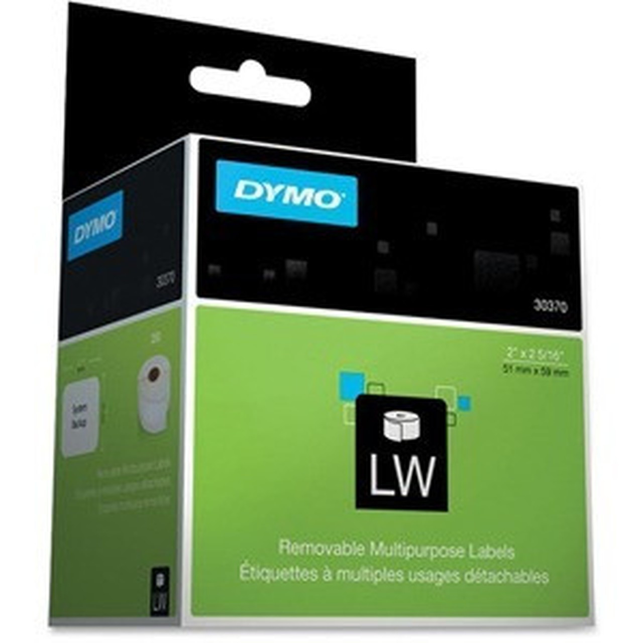 Dymo Removable Multipurpose LabelWriter Labels - 2 Width x 2 1132 Length - White - 250  Roll - 250  Roll 30370