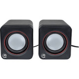 Manhattan 2600 Series 161435 2.0 Speaker System - 6 W RMS - Portable - Black - 90 Hz - 20 kHz - USB (Fleet Network)