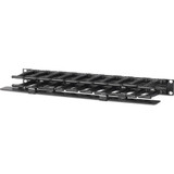 APC by Schneider Electric Horizontal Cable Manager, 1U x 4" Deep, Single-Sided with Cover - Black - 1U Rack Height - 19" Panel Width (AR8602A)