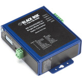 Black Box Industrial Opto-Isolated Serial to Fiber Single-Mode SC Converter - 1 x SC Ports - Rail-mountable - TAA Compliant (Fleet Network)