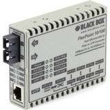 Black Box FlexPoint LMC100A-SC-R3 Tanscevier Media Converter - 1 x Network (RJ-45) - 1 x SC Ports - DuplexSC Port - Multi-mode, - Fast (Fleet Network)