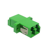 LC/LC APC Fiber Coupler F/F Singlemode Duplex Ceramic Panel Mount, Green (FN-FO-AD208-PMA)