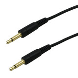 10ft 3.5mm mono male to male 28AWG FT4  - Black (FN-AUD-200-10)