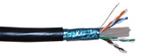 1000ft 4 Pair Cat6 550MHz FTP Solid UV / Direct Burial Bulk Cable - Black (FN-BK-C6SL-4DBS)