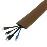 Floor track cord cover with adhesive tape - BROWN (FN-RW-FT100-BR)