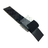 12 inch x 2 inch Rip-Tie Adhesive Back Wrap Velcro Strips - Black (5 mated pairs) (FN-VL-AD200-01BK)