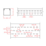 6ft Plastic Wiring Duct with Cover 4x4 - Grey (FN-WD-4040-GY)