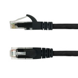 1ft RJ45 Cat5e 350MHz Molded Patch Cable - Black (FN-CAT5E-01BK)