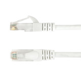 1ft RJ45 Cat6 550MHz Molded Patch Cable - White (FN-CAT6-01WH)