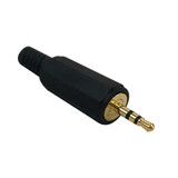 2.5mm Stereo Male Solder Connector (FN-CN-S2.5MP-6.0BK)