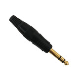 TRS (1/4 Inch) Stereo Male Solder Connector  - Black (FN-CN-STRSM-BK)