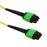 65ft - 20m 12-Fiber Singlemode MPO/APC Female (no guide pins) to MPO/APC Female (no guide pins), Method B, OFNP