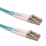 1.5ft (0.5m) Multimode Duplex LC/LC 50 micron OM3 Aqua 10gig Fiber Cable - 2mm Jacket (FN-FO-408B-01.5)