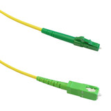 30ft (10m) singlemode simplex LC/APC to SC/APC 9 micron Fiber Cable - 3mm jacket LSZH (FN-FO-609-30-SCALCA)