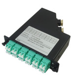 24-Fiber Multimode OM3 LGX Style Cassette 2x MPO Male to 12x LC Duplex - Black (FN-PP-FC1325-BK)