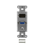 Stainless steel decora strap - 1x HDMI, 1x VGA, 1x 3.5mm (FN-WPK-DS-HVA)