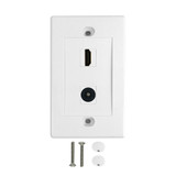 1-Port HDMI + 1-Port Toslink Wall Plate Kit - White (FN-WPK-HDT)