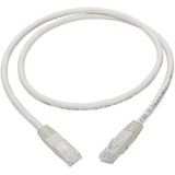 Tripp Lite Cat6 Gigabit Molded Patch Cable (RJ45 M/M), White, 3 ft - 3 ft Category 6 Network Cable for Network Device, Router, Modem, (N200-003-WH)