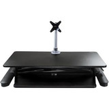 StarTech.com Sit-Stand Desk Converter with Monitor Arm - 35" Wide - Height Adjustable Standing Desk Solution - Arm for up to 30" - Up (Fleet Network)