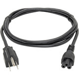 Tripp Lite 3ft Laptop / Notebook Power Cord Cable 5-15P to C5 10A 18AWG 3' - For Notebook - 18 Gauge - 125 V AC / 10 A - Black (P013-003)