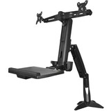 StarTech.com Sit Stand Dual Monitor Arm - For Two Monitors up to 24in - Dual Monitor Mount - Sit Stand Workstation - Height Adjustable (ARMSTSCP2)