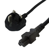 2m BS1363 (UK) to IEC-C5 Power Cable - H05VV-F 1.5 (FN-PW-177-2M)