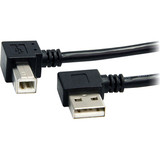 StarTech.com 3 ft A Right Angle to B Right Angle USB Cable - M/M - USB - 3 ft - 1 x Type A Male USB - 1 x Type B Male USB (Fleet Network)