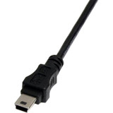 StarTech.com 1 ft Mini USB 2.0 Cable - USB A to Mini B F/M - Type A Female USB - Mini Type B Male USB - 1ft - Black (USBMUSBFM1)