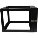 StarTech.com 6U Hinged Open Frame Wall Mount Network Rack - 4-Post 22" Depth Swing Out Computer Equipment Rack - 110lbs capacity - or (RK619WALLOH)