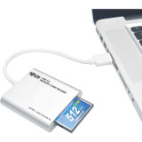 Tripp Lite USB 3.0 SuperSpeed Multi-Drive Memory Card Reader/Writer, Aluminum Case - SD, SDHC, SDXC, Reduced Size MultiMediaCard Type (U352-000-MD-AL)