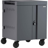 Bretford CUBE Cart - 1 Shelf - 4 Casters - Steel - 30" Width x 26.5" Depth x 37.5" Height - Charcoal - For 16 Devices (Fleet Network)