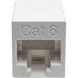 Tripp Lite Cat6 Straight-Through Modular Compact In-Line Coupler (RJ45 F/F), White, TAA - 1 x RJ-45 Female Network - 1 x RJ-45 Female (N234-001-WH)