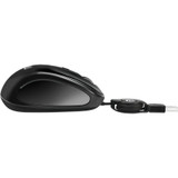 Adesso iMouse S8B - USB Illuminated Retractable Mini Mouse - Optical - Cable - Black - USB 2.0 - 1600 dpi - Scroll Wheel - 3 Button(s) (IMOUSE S8B)