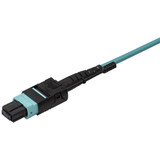 StarTech.com 10m 30 ft MPO / MTP to LC Breakout Cable - Plenum Rated Fiber Optic Cable - OM3 Multimode, 40Gb - Push/Pull-Tab - Aqua - (MPO8LCPL10M)