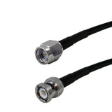 6 inch LMR-195 SMA Male to BNC Male Cable ( Fleet Network )