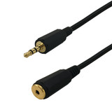 25ft Premium  2.5mm Female To 3.5mm Male Cable 24AWG FT4 - Black (FN-25F-35M-25)